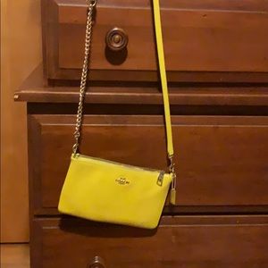 Leather coach clutch !